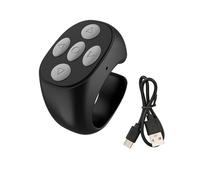 Wireless Remote, Bluetooth Cell Phone Remote for Video Viewing, Page Turner for Electronic Books (Black)