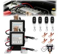 Wireless Remote Control Battery Relay Switch Car Starter,12V/24V Remote Battery Disconnect Switch Smart Voltage Control B-attery Kill Switch Anti-Theft Safety for Car, Truck, RV