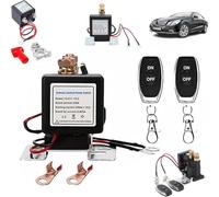 Wireless Remote Control Battery Relay Switch Car Starter, Remote Battery Disconnect Switch, Remote Start & Warm-Up/Cool-Down, Anti-Theft, Easy Installation for Cars, Trucks & RVs (12V)