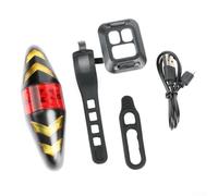 Wireless Remote Control Bicycle Tail Light With Fast Flashing Mode For Mountain And Road Bikes, Black(Black)