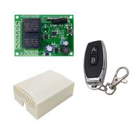 Wireless Remote Control & Relay Receiver Up to 50M Transmission 1527 Leaning Code Remote Modes Adjustable for Door Fans