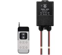 Wireless Remote Control Relay Switch 30A with IP65 Rating, 1000m Range, DC 8-80V for Fans, Pumps, Lights - Black