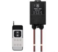 Wireless Remote Control Relay Switch DC 8-80V 10A for Fans Lights Pumps|ABS Material IP65 Waterproof for Outdoor Rated|Long Range 1000M Low Power Farm Factory Office Use(A)