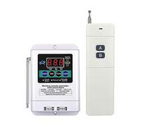Wireless Remote Control Relay Switch for Water Pump Lights Countdown with 1-999 Minute Timer 30A Load External Level Limit Valve Support Stable Transmission Easy Code Learning LCD