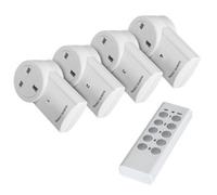 Wireless Remote Control Sockets Smart Uk Main Plug Outlet Switch 4 Socket + 1 Remote