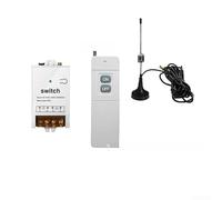 Wireless Remote Control Switch 100-240V AC 30A Single Channel RF433MHz, Self-Locking Interlock Manual Mode for Water Pump Motor Lamp Fan Industrial Use(white)