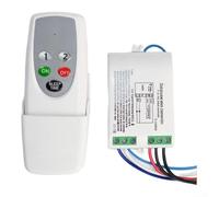 Wireless Remote Control Switch, 2/3 Way 800W LED Ceiling Light Controller, No Wiring Required RF 80m Range Sleep Timer Anti-Theft Mode for Home Office(2-Channel)