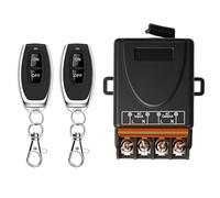 Wireless Remote Control Switch 433MHZ 12V/24V48V/72V 30A Relay Receiver Controller Switches with Two Key Fobs AC 240V/220V for Water Pump, Car Anti-Theft Alarms,Security Systems Roller Lind Door etc