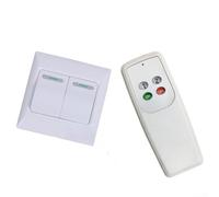 Wireless Remote Control Switch 86 Type for Smart Home Lighting, Wireless Wall Switch with 1/2/3 Channels, Compatible with LED and Incandescent Bulbs, AC220V, Range 80 m, White (Route 2)