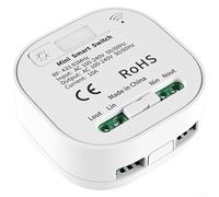 Wireless Remote Control Switch For Smart Home Lighting, RF433 Self-Powered Technology, No Batteries, 100M Range, Two-Way Operation, White(A)