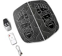 Wireless Remote EMS Foot Relax Pad, Foldable Reflexology Massage Mat, USB Charging Foot Fatigue Relief Care Tool (B (8 Modes 32 Gears))