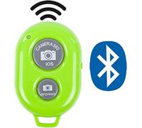Wireless Remote Shutter Control with Camera Activation used with Monopod Selfie Stick Compatible with Apple iPhone Samsung Camera Compatible with all IOS, Android and Tablets Devices, Green