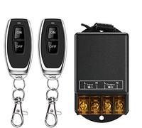 Wireless Remote Switch,110V/120V/240V /30A Relay Wireless RF Switch for Household Appliances, Pump,Lights Ceiling and Electrical Equipment with 328ft Long Range(Black)……