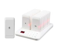 Wireless Restaurant Pager System, 16 Pagers with 1000M Range, Vibration/Buzzer Alert for Efficient Customer Service in Restaurants, Cafes, and Clinics