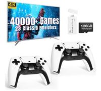 Wireless Retro Game Console Stick Built-in Games, Plug & Play TV Video Retro Gaming Stick with 4K HDMI Output, 23 Emulators and Dual 2.4G Wireless Controllers, Classic Video Games Console