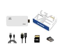 Wireless Retro Games Console, Wireless Retro Game Console, Gaming Stick 4k HDMI Output Built-in 40,000 Games 23 Emulators, 2.4GHz Wireless Controllers for Family Fun & Nostalgic Gaming (White 64G)