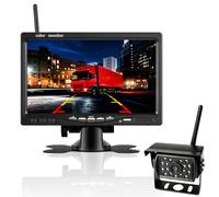 Wireless Reversing Camera Kit for Van Truck RV, 7'' Monitor Digital Backup Camera System, Stable Wireless Signal, 16 LED Night Vision, IP68 Waterproof Rear View Camera for Trailer Bus Motorhome