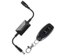 Wireless RF Remote Control Switch for DC 3.6-24V LED Strips, Fans, Lamps - 433MHz Receiver with Learning Function, 5 Working Modes, 2A Load Capacity, Compact Design - Black