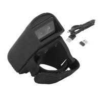 Wireless Ring Barcode Scanner 2.4G Bluetooth Wearable Mini Finger 1D Code Reader with Large Memory Built in Battery for Mall Warehouse Inventory Management