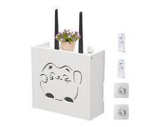 Wireless Router Storage Box, Router Storage Holder, Fortune Cat Hollow Router Hider Box - Space Saving Router Box, Cute WiFi Organiser Box for Home, Living Room, Dorm