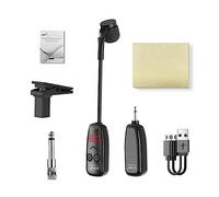 Wireless Saxophone Microphone System, 50M Range Audio Receiver Transmitter, Clip-On Instrument Microphone for Sax and Trumpet