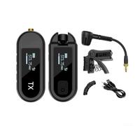 Wireless Saxophone Microphone System, With Trumpet Clip-On Mic Rechargeable Professional Musical Instrument Pickup 100Ft Range Black(1 to 2)