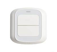 Wireless Scene Switch, 2 Gang Push Button Remote Control for Zigbee 3.0 Smart Home, for Tuya App, Easy, No Wiring Required