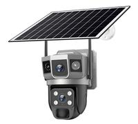 Wireless Security Monitoring System, 4G Function, Dual Lens Design, Outdoor Surveillance Camera, Hd Resolution, Solar Powered, Ip66 Weatherproof