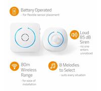Wireless Security PIR Motion Detection Burglar Intruder Chime Door Bell Alarm