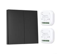 Wireless Self-generating Remote Control Light Switch, Wireless Light Switch Kit,Waterproof Portable Wall Mount Control For Indoor Outdoor Lighting(1-2)
