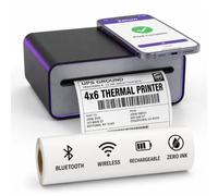 Wireless Shipping Label Printer-Commercial Grade Thermal Label Printer for Shipping & Returning Packages-High Speed Small Direct Thermal Label Printers, Bluetooth Label Printer for Personal Use|Zeturn