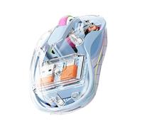 Wireless Silent Computer Control - Tri-Mode Computer Control, Portable Transparent with RGB Light | Functional Learning Game Playing Computer Control with