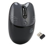 Wireless Silent Office Mouse for Working Family School Girl, BT5.1/2.4GHz Adjustable DPI Auto Sleep Mouse for Laptop PC Tablet, ABS Material (Black Gray)