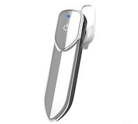 Wireless Single Ear Hook Headphones, 250mAh Battery, 30H Playtime, Smart Noise Reduction, Striking Bass, for Sports and Active Use(Silver)