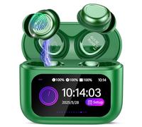 Wireless Sleep Earbuds with Smart Touch Screen, Bluetooth 5.4 Headphones In Ear with ENC Noise Cancelling Mic, 48H Sleep Headphones with 5 EQ Modes, HiFi Stereo IP7 Waterproof Mini Ear Buds, Green