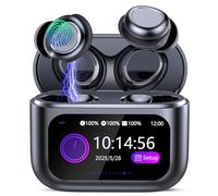Wireless Sleep Earbuds with Smart Touch Screen, Bluetooth 5.4 Headphones In Ear with ENC Noise Cancelling Mic, 48H Sleep Headphones with 5 EQ Modes, HiFi Stereo IP7 Waterproof Mini Ear Buds, Black