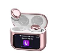 Wireless Sleep Earbuds with Smart Touch Screen, Bluetooth 5.4 Headphones In Ear with ENC Noise Cancelling Mic, 48H Sleep Headphones with 5 EQ Modes, HiFi Stereo IP7 Waterproof Mini Ear Buds, Rose Gold