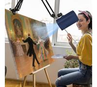Wireless Smart Art Projector with Bluetooth & WiFi, Smart Sketcher Projector, 640x480 dpi, 2 Meter Giant Screen for Drawing, Smartphone/Tablet/PC Machine + Base