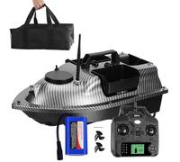 Wireless Smart Bait Boat Large Capacity Loading LCD Remote Control GPS Position Auto Cruise Fishing Bait Boat,Carbon Fiber,12000mAh
