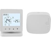 Wireless Smart Thermostat Compatible with for Tuya Apps, for Gas Boilers, Programmable 5+2/6/7-Day Temperature Control, Wall-Mounted, 86×86 Mm(No WiFi) Fashion Design