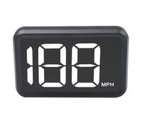 Wireless Solar Car HUD Head Up Display with GPS Speedometer, Digital Driving Assistant for All Vehicles, and, Black