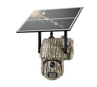 Wireless, Solar Powered 4G LTE Trail Camera - 360° Panoramic Live Video In 2K HD With For Cellular Outdoor Security, Hunting, A