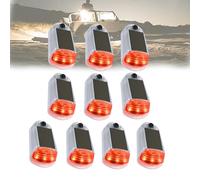 Wireless Solar Powered Cab Lights 10PCS No Drill Waterproof for Truck Cab Led Lighting, Clear Shell-Yellow light