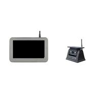 Wireless Solar Powered Energy Magnet Reverse Backup Camera With 5" Rear View Monitor Replacement for Camper Truck Trailer Pickups RV Lorry Car Reversing Camera