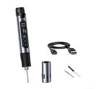 Wireless Soldering Iron HS-03 Portable Cordless Station 10W Fast Heat 100-450C LCD Display Type-C Rechargeable for Electronics Repair DIY Hobbyist Kit