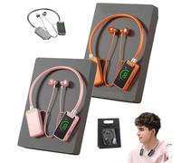 Wireless Sound Card Live Streaming Earphones, Broadcasting and Audio Editing Earphones, Waterproof Neckband Bluetooth Headphones with Display (A6)