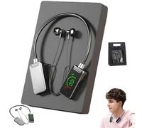 Wireless Sound Card Live Streaming Earphones, Broadcasting and Audio Editing Earphones, Waterproof Neckband Bluetooth Headphones with Display (Black)