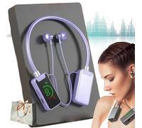 Wireless Sound Card Live Streaming Earphones, Waterproof Wireless Neckband Bluetooth Headphones with Display - Sound Card Headset, Sound Card Live Broadcasting and Audio Editing Earphones (Purple)