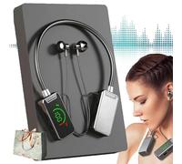 Wireless Sound Card Live Streaming Earphones, Waterproof Wireless Neckband Bluetooth Headphones with Display - Sound Card Headset, Sound Card Live Broadcasting and Audio Editing Earphones (Black)