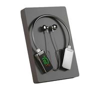 Wireless Sound Card Live Streaming Earphones,Wireless Sound Card Live Broadcasting and Audio Editing Earphones,2024 New Waterproof Wireless Neckband Bluetooth Headphones with Display (black)